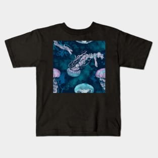 Deep Sea Delight Ocean Blue Kids T-Shirt